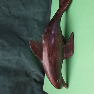 Vintage MidCentury Ironwood Dolphin Porpoise